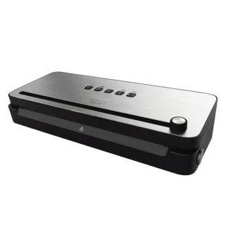 Cecotec FoodCare SealVac 140 SteelCut Envasadora al Vacio - 140W - Presion 0.75bar - Luz LED - Silencioso - Acero Inoxidable - Admite Bolsas Genericas - Funcion Vacio para Botes - Color Negr