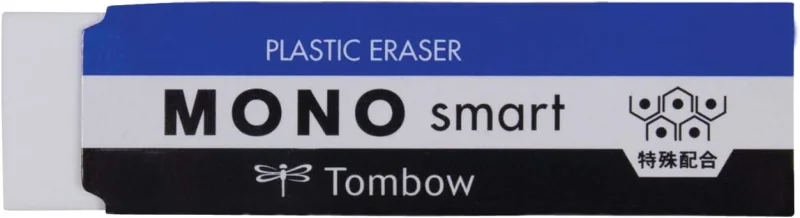 Tombow Mono Smart Goma de Borrar - 9g - Extrafina - Ancho de 5.5mm - Funda de Papel - PVC Libre de Ftalatos y Latex - Color Blanco · Pack de 20 uds.