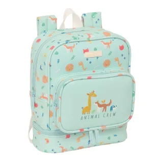 Safta Pandi Mochila Guarderia - Isotermica - Tarjeta ID - Compartimento Termo en Base - Asa de Mano Superior - Compatible con Carro - 7.25L - 220x100x270mm - Color Menta