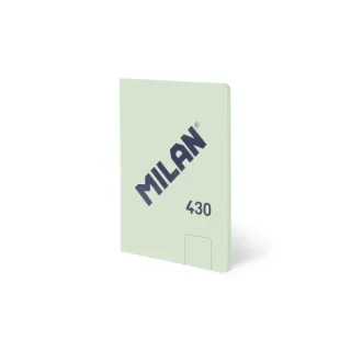 Milan 430 Libreta Encolada Formato A5 Hojas Blancas - 48 Hojas de 95 gr/m2 - Microperforado - Tapa Blanda - Color Verde