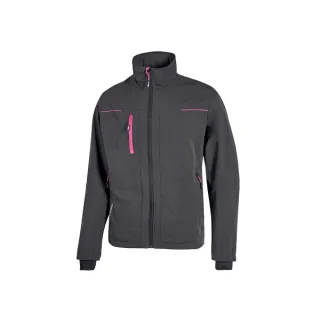 Upower Pluton Lady Chaqueta de Tela Resistente - Talla 2XL - Suave, Repelente al Agua, Transpirable, Secado Rapido, Multiples Bolsillos, Capuchon Retractil, Puños a Prueba de Viento, Protecc