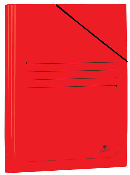 Mariola Carpeta de Carton Plastificado Folio 500gr/m2 - Medidas 34x25cm - Cierre con Goma Elastica - Color Rojo · Pack de 20 uds.