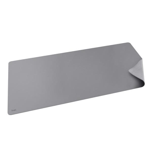 Trust Benya Alfombrilla de Escritorio XXL - PVC - Superficie Suave - Antideslizante - Flexible - 430x900mm - Color Gris
