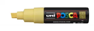 Posca PC-8K Marcador de Pintura - Punta Biselada Acrilica 8mm - Tinta Base al Agua - No Permanente - Resistente a la Luz - Inodoro - Color Amarillo Pajizo · Pack de 6 uds.
