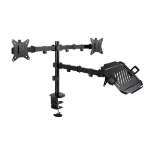 Tooq DB1202TN-B Soporte mesa 2 pantallas+ portatil