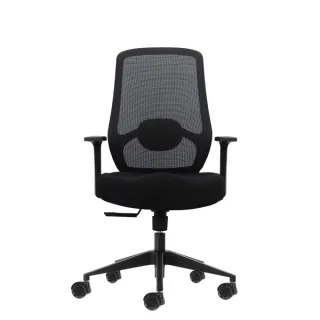 Oqonos Cherg 001 Silla de Oficina Ergonomica con Soporte Lumbar Ajustable en Altura y Profundidad, Respaldo de Malla Transpirable, Reposabrazos Fijos, Asiento Ergonomico Moldeado y Ruedas de