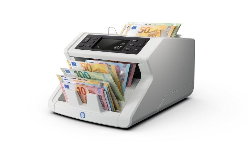 Safescan 2265 (G2) Contadora de Billetes - Puede Contar Billetes de Euro y Libras Esterlinas Mezclados - Capacidad hasta 300 Billetes - 1200 Billetes por Minuto - Deteccion de Billetes Falso