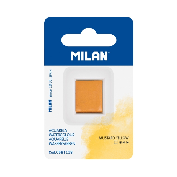 Milan Art Acuarela de Recambio - Medio Godet - Color Amarillo