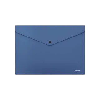 Erichkrause Fizzy Classic Sobre Portadocumentos A4 - Fabricado en Plastico Opaco - Textura Rugosa - Color Azul · Pack de 12 uds.
