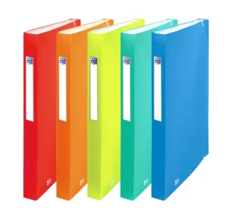 Oxford Urban A4+ Clasificador de 12 Posiciones - Tapa de Plastico Translucido - Ideal para Organizar Documentos - Colores Surtidos · Pack de 10 uds.