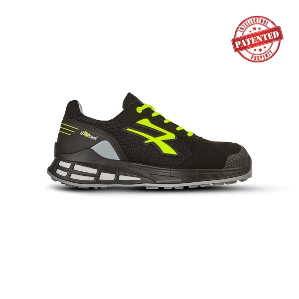 Upower Elvis S ESD Calzado de Seguridad Innovador - Talla 35 - Empeine Transpirable, Puntera Reforzada, Forro de Piel de Becerro, Retorno de Energia, Antideslizante, Proteccion S1PS FO SR -