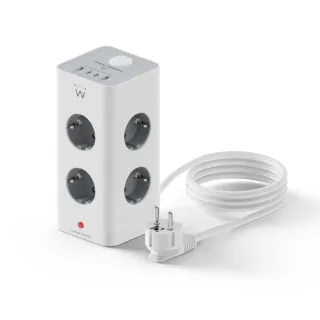 Ewent EW3864 Regleta 8 Tomas SHUCKO +2USB-A+2USB-C
