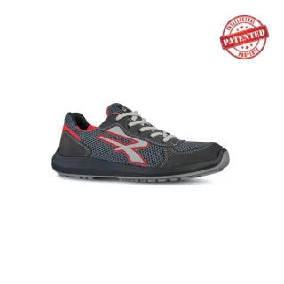 Upower Skat S ESD Calzado de Seguridad Bajos - Talla 35 - Parte Superior de Nailon Ultraflexible y Gamuza Suave, Puntera de Aluminio, Suela Antideslizante, Proteccion S1PS FO SR - Color Gris