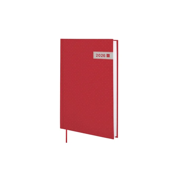 Finocam Dynamic Porto Agenda en Catalan - Anual 2026 - Sin Cierre - Formato Y10 - 145x23x210mm - 1 Dia por Pagina - Color Rojo