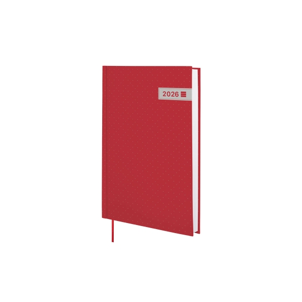 Finocam Dynamic Porto Agenda en Catalan - Anual 2026 - Sin Cierre - Formato Y10 - 145x23x210mm - 1 Dia por Pagina - Color Rojo