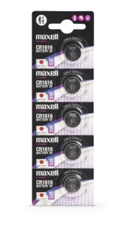 Maxell Pack de 5 Pilas Litio de Boton CR1616 3V