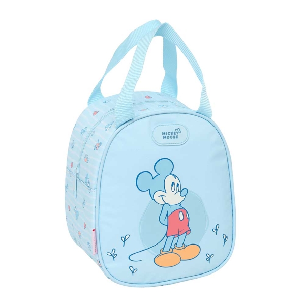 Safta Mickey Mouse Baby Neceser Termo de 5.85L - Interior Forrado en Aluminio - Asa Superior - 190x140x220mm - Color Azul Claro