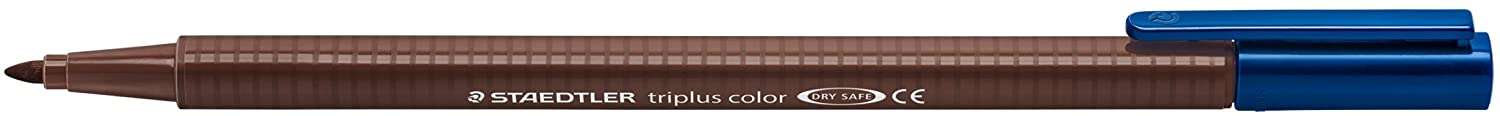 Staedtler Triplus Color 323 Rotulador de Punta Fina - Trazo 1mm Aprox - Tinta Base de Agua - Color Marron Tabaco · Pack de 10 uds.
