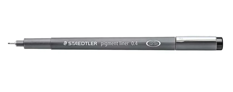 Staedtler Pigment Liner 308 Rotulador Calibrado - Trazo 0.4mm - Secado Rapido - Color Negro · Pack de 10 uds.