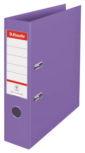 Esselte Colour'Breeze Archivador de Palanca A4 - Lomo 75mm - Ollao y Rado - Capacidad para 500 Hojas - Color Lavanda
