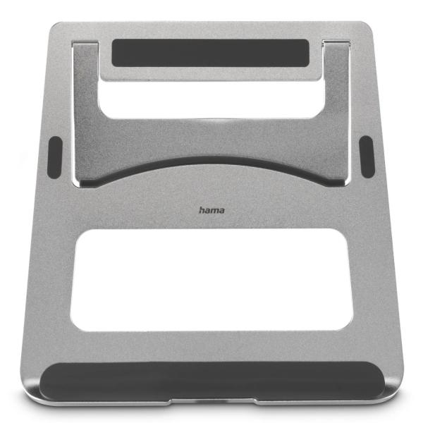 Hama Aluminium Soporte para Portatil hasta 15.6" - Soporta hasta 5kg - Plegable - Antideslizante - Aluminio - 23x23x1cm - Color Plata