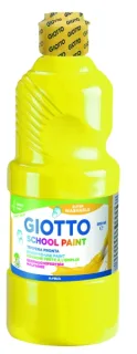 Giotto School Paint Tempera - 500ml - Lista para el Uso - Super Lavable - Botella Bio Pet - Color Amarillo Primario
