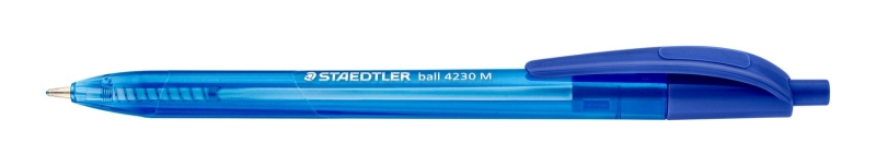 Staedtler 4230 M Boligrafo Retractil - Punta 1mm - Ancho de Linea Medio - Diseño Triangular - Color Azul · Pack de 10 uds.