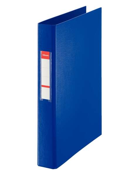 Esselte Carpeta de Anillas Formato Folio - 2 Anillas Mixtas de 25mm - Capacidad para 190 Hojas - Color Azul · Pack de 6 uds.