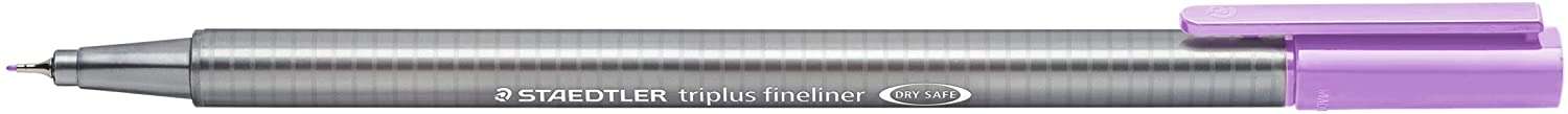 Staedtler Triplus Fineliner 334 Rotulador de Punta Fina - Trazo de 0.3mm - Tinta Base de Agua - Color Lavanda · Pack de 10 uds.