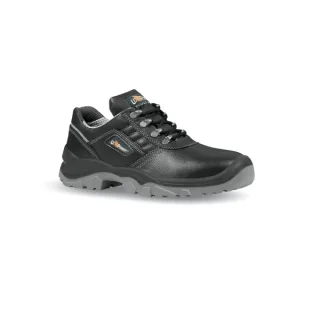Upower Tongue L Calzado de Seguridad Bajos - Talla 35 - Empeine Cuero Hidrofugo, Puntal Acero, Antiperforacion, Antideslizante, Lamina Acero Ergonomica, Suela PU/PU, Proteccion S3 FO SR - Co