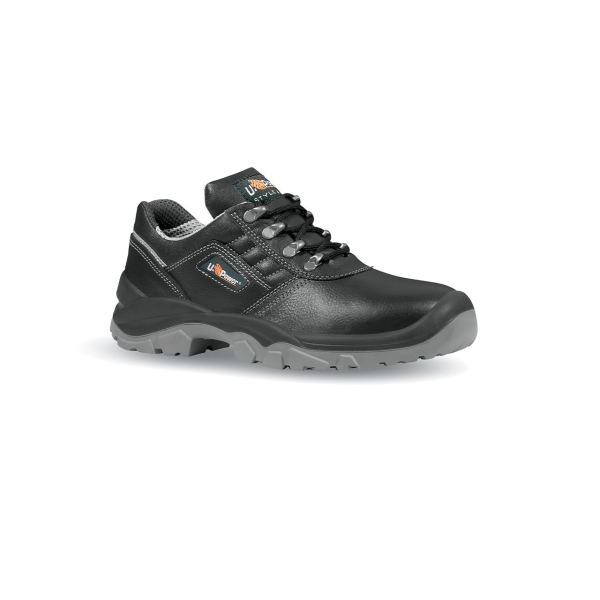 Upower Tongue L Calzado de Seguridad Bajos - Talla 35 - Empeine Cuero Hidrofugo, Puntal Acero, Antiperforacion, Antideslizante, Lamina Acero Ergonomica, Suela PU/PU, Proteccion S3 FO SR - Co