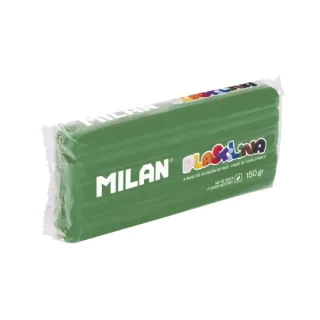Milan Barra de Plastilina de 150gr - Base de Almidon de Maiz - Sin Gluten - Mezclables - Color Verde