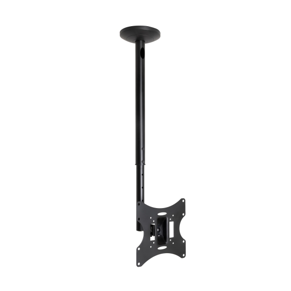 Tooq Soporte de Techo para Pantallas 23-42" - Altura, Inclinacion, Giro y Nivelacion Regulables - Gestion de Cables - Peso Max. 30kg - VESA Max. 200x200mm - Color Negro