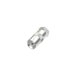 Hama Essential Adaptador de Conector F a Coaxial - Color Plata