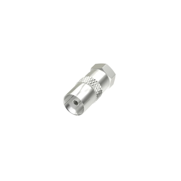 Hama Essential Adaptador de Conector F a Coaxial - Color Plata