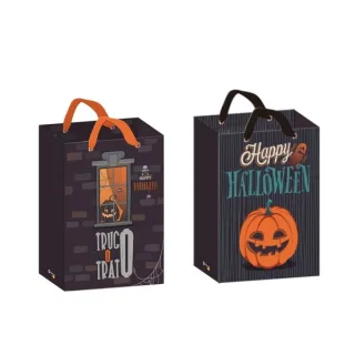 Bismark Bolsa de Papel Halloween - Asas de Lazo - 2 Diseños Aleatorios · Pack de 12 uds.