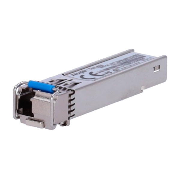 Ruijie NIS-GE-SFP-20KM-SM1310-BIDI Modulo Transceptor SFP - Fibra Optica hasta 20km - Bidireccional - Conector LC - Transmision a 1550nm y Recepcion a 1310nm - Color Acero