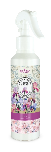 Prady Ambientador Home Spray Lily - Frasco de 220 ml - Spray Pulverizador