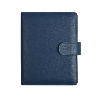 Finocam Open Piel Andrea Agenda Organizador - Anual 2026 - Formato 500 - 165x40x210mm - Semana Vista en Vertical - Color Azul