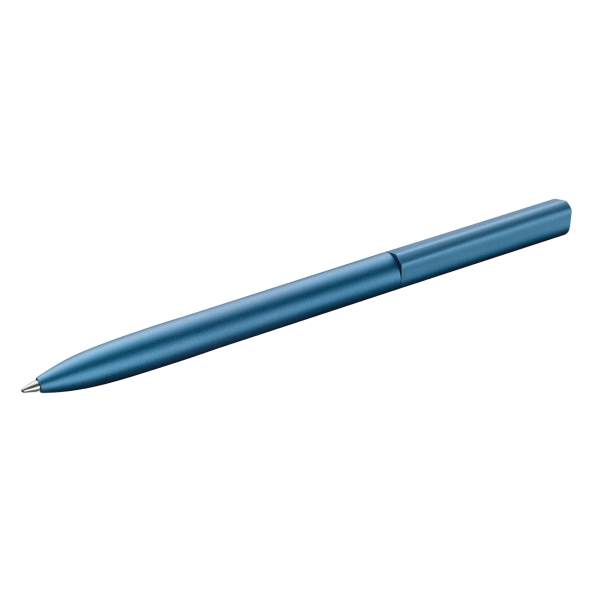 Pelikan Ineo Boligrafo Retractil - Trazo de 1mm - Mecanismo de Giro - Recambio 337M Azul - Aluminio Anodizado Satinado - Caja Metalica de Regalo - Color Azul Marino