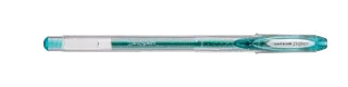 Uni-ball Signo Sparkling UM-120SP Roller de Tinta Gel - Punta de Bola 1mm - Tinta Pigmentada Resistente al Agua y Luz - Efecto Purpurina - Color Turquesa · Pack de 12 uds.