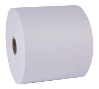 Apli Papel Electra Rollo - 57x65x12mm - Resistente al Agua y al Desgarro - Ideal para Etiquetas y Señalizacion - Blanco · Pack de 10 uds.