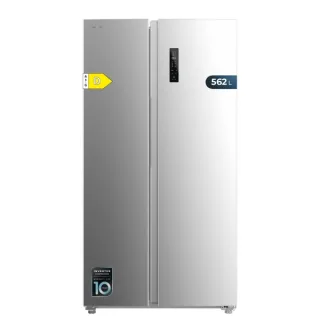 Cecotec Bolero CoolMarket SBS 562 Inox D Frigorifico Americano - Capacidad 562L - Luz LED - Compresor Inverter - Nofrost - Frio Envolvente - Silencioso - Clase E - 91.2x70.4x177cm - Color Ac