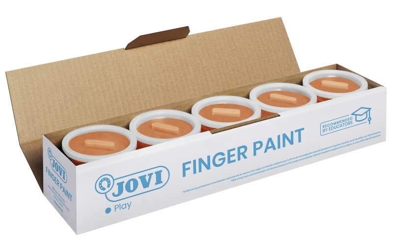 Jovi Bote de Pintura de Dedos - 125ml Pintura de Dedos - Colores Mezclables - Textura Gelatinosa - Lavable - sin Gluten Ni Alergenos - No Toxico - Estimula la Coordinacion Motora - Color Nar