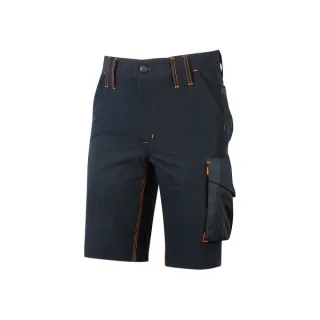 Upower Mercury Pantalon Corto Resistente - Talla 2XL - Tejido U-4 Stretch, Repelente al Agua, Transpirable, Ajuste Retractil, Proteccion DPI1, Multiples Bolsillos Funcionales - Color Azul Ma