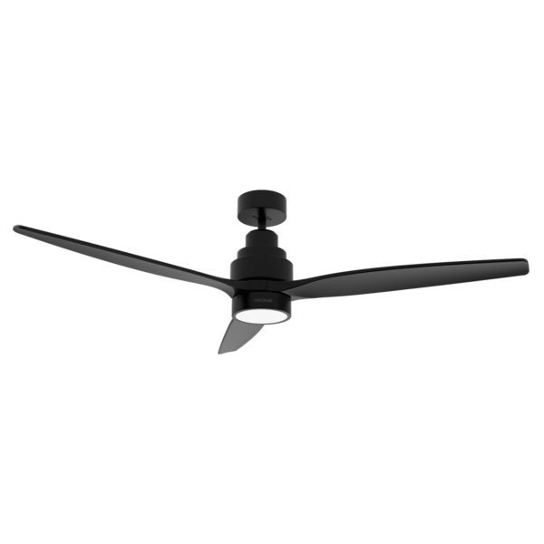 Cecotec EnergySilence Aero 5350 Black Design Ventilador de Techo con 3 Aspas y Luz Integrada - 40W - Diametro de 52" - LED de 22W - 6 Velocidades - Temporizador - Modo Invierno - Color Negro