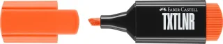 Faber-Castell TXTLNR Marcador Fluorescente - Punta Biselada - Trazo entre 1, 2 y 5 mm - Tinta con Base de Agua - Color Naranja · Pack de 10 uds.