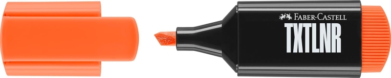 Faber-Castell TXTLNR Marcador Fluorescente - Punta Biselada - Trazo entre 1, 2 y 5 mm - Tinta con Base de Agua - Color Naranja · Pack de 10 uds.