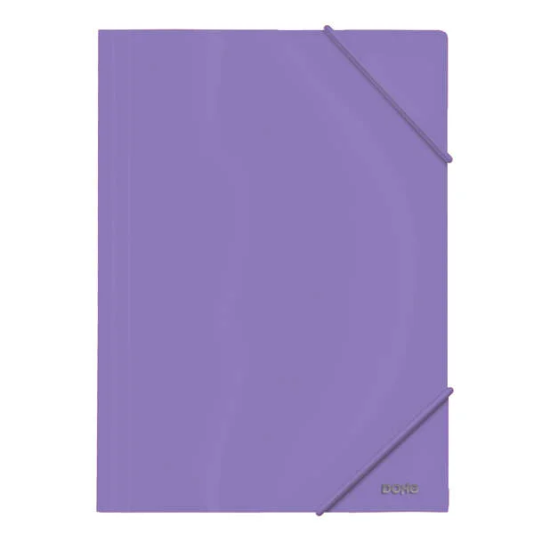 Dohe Carpeta de Gomas con Tres Solapas - 600 Micras - Fabricadas en Polipropileno Opaco Cristal - Cierre de Gomas Redondas · Pack de 10 uds.