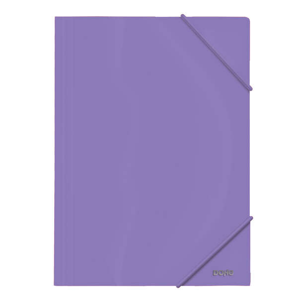 Dohe Carpeta de Gomas con Tres Solapas - 600 Micras - Fabricadas en Polipropileno Opaco Cristal - Cierre de Gomas Redondas · Pack de 10 uds.